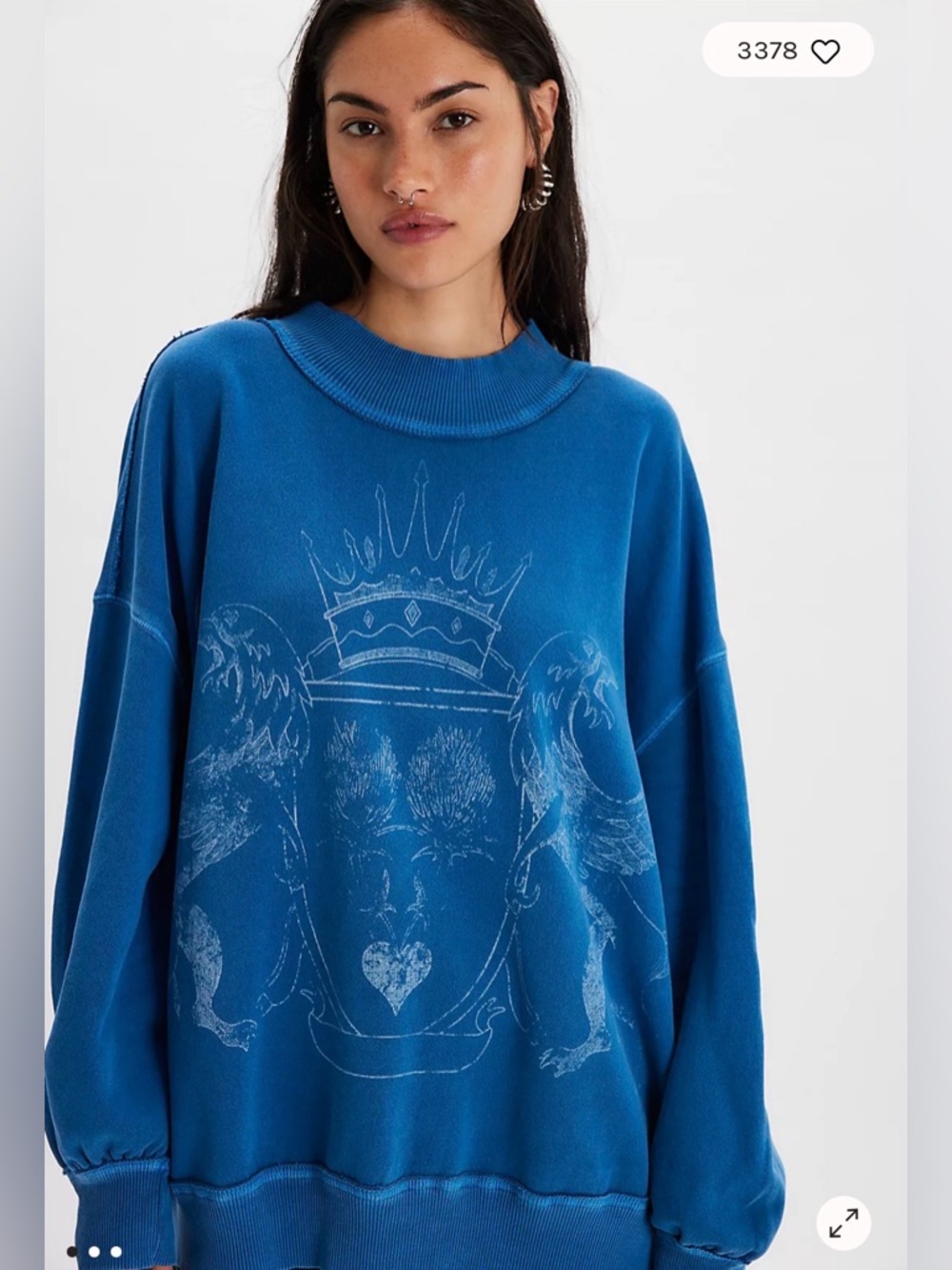 Free People We The Free Palm Spring Turtleneck Graphic Pullover. NWT.